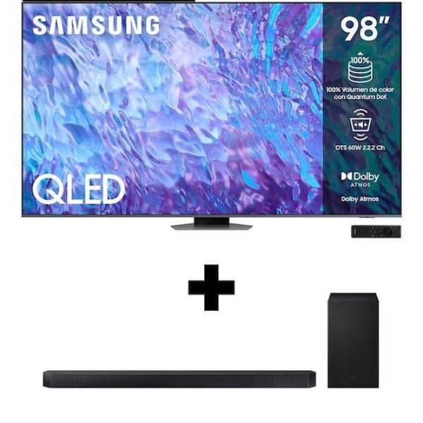 Pantalla Smart TV Samsung QLED de 98 pulgadas 4K F-98Q80CAQ700D